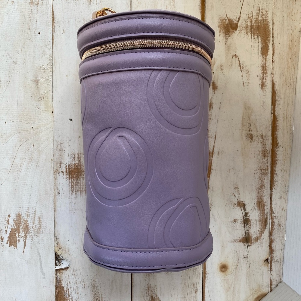 MONAT lavender cosmetics bag travel toiletries makeup purple NWOT cylindrical - Picture 3 of 15